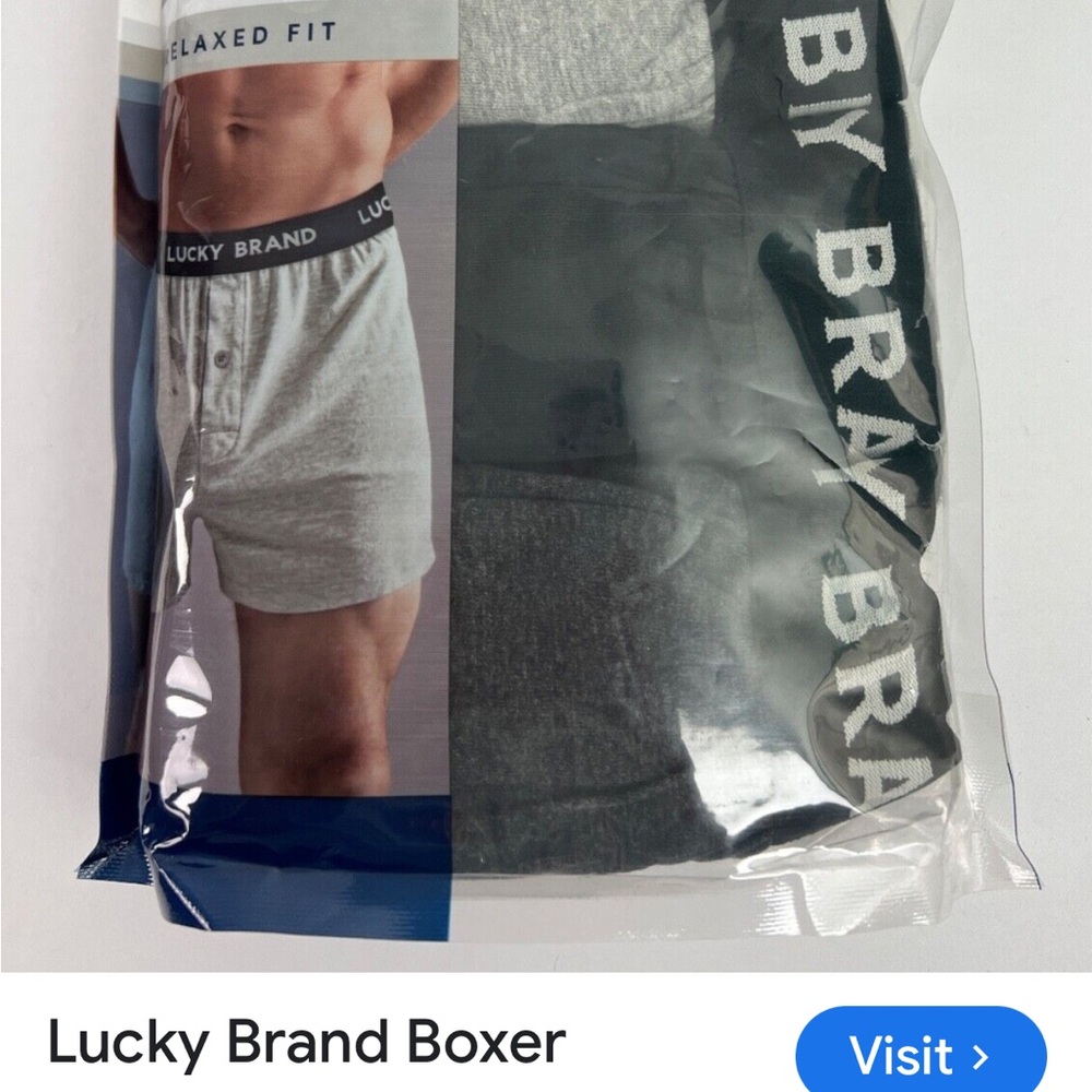 Men’s lucky brand knit boxers for pack, relax foot blue colors new